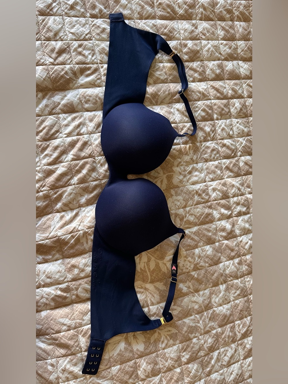 Victoria's Secret LOVE CLOUD Perfect Shape Incredible Push-Up Navy Blue Bra 34C